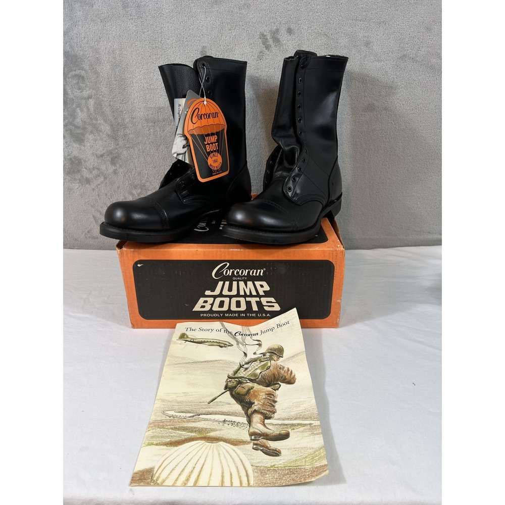 Corcoran Jump Boots Mens Size 13 D Black Leather Paratrooper 1500 Made USA